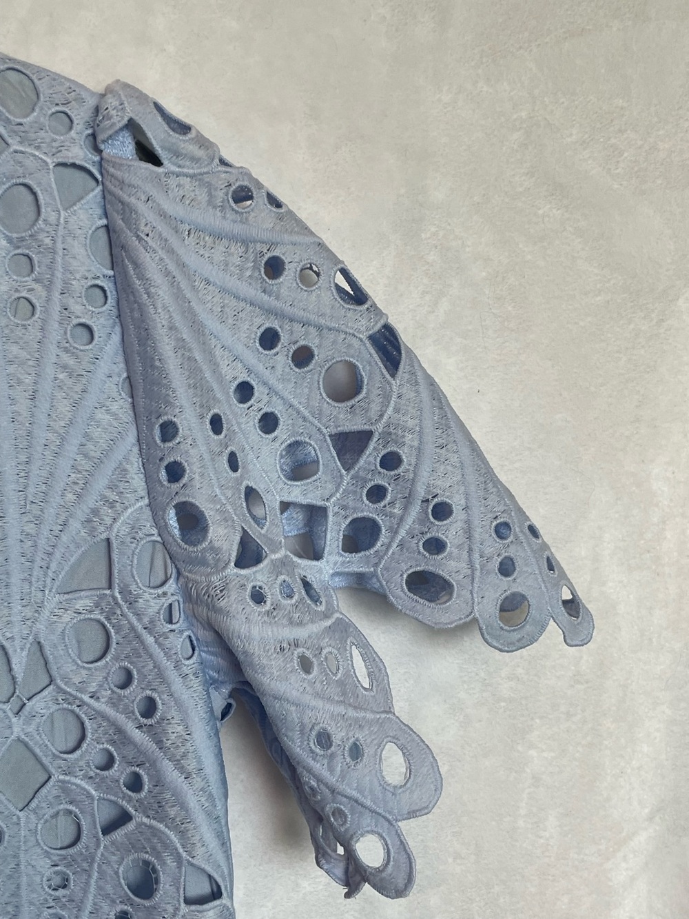 Urban Daizy Light Blue Eyelet Shift Dress Sz L no stretch NWT - Picture 7 of 9